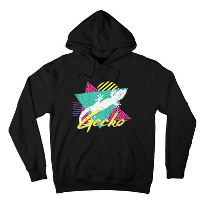 Vintage Retro 80s Or 90s Gecko Lizard Hoodie