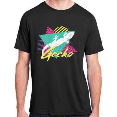 Vintage Retro 80s Or 90s Gecko Lizard Adult ChromaSoft Performance T-Shirt