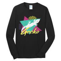 Vintage Retro 80s Or 90s Gecko Lizard Tall Long Sleeve T-Shirt