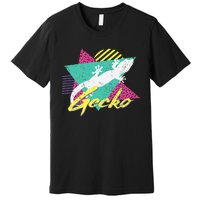 Vintage Retro 80s Or 90s Gecko Lizard Premium T-Shirt