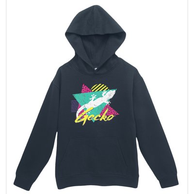 Vintage Retro 80s Or 90s Gecko Lizard Urban Pullover Hoodie