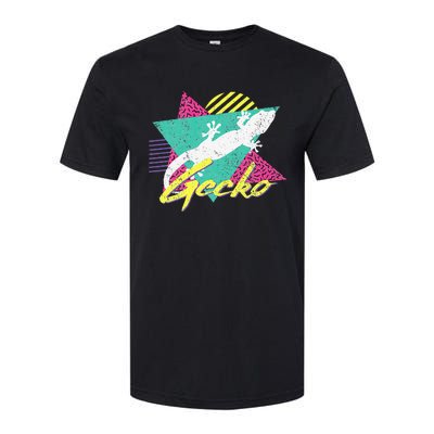 Vintage Retro 80s Or 90s Gecko Lizard Softstyle® CVC T-Shirt