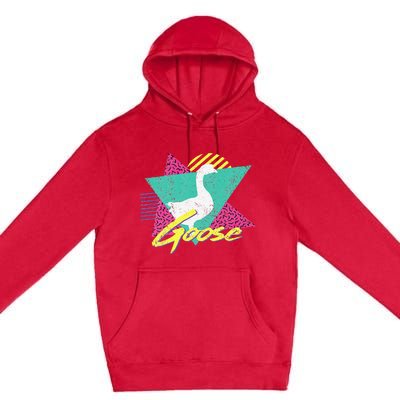 Vintage Retro 80s Or 90s Goose Premium Pullover Hoodie