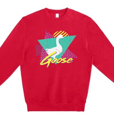 Vintage Retro 80s Or 90s Goose Premium Crewneck Sweatshirt