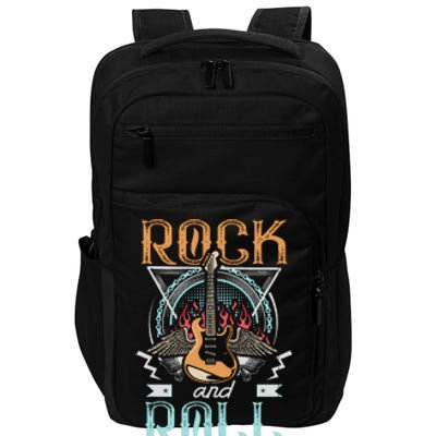 Vintage Retro 80s Rock & Roll Music Guitar Wings Impact Tech Backpack