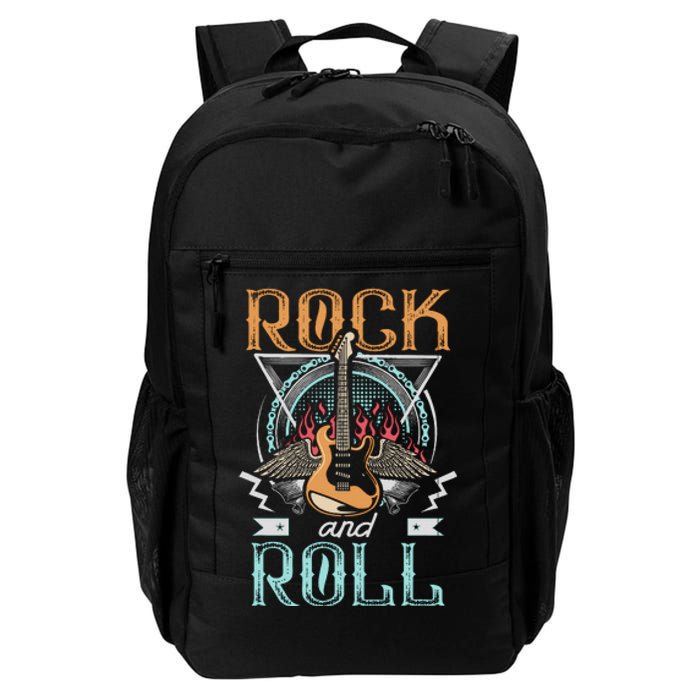 Vintage Retro 80s Rock & Roll Music Guitar Wings Daily Commute Backpack