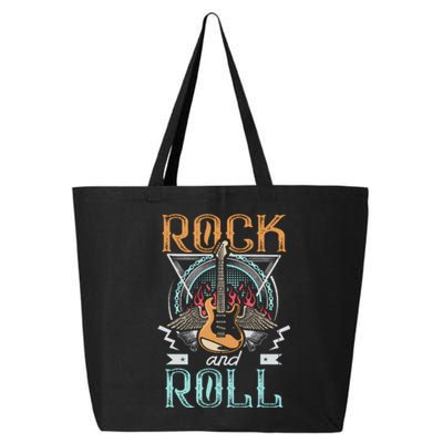 Vintage Retro 80s Rock & Roll Music Guitar Wings 25L Jumbo Tote