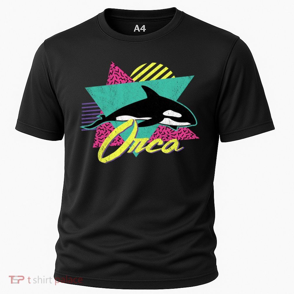 Vintage Retro 80s Or 90s Orca Killer Whale Gift Performance Shirt