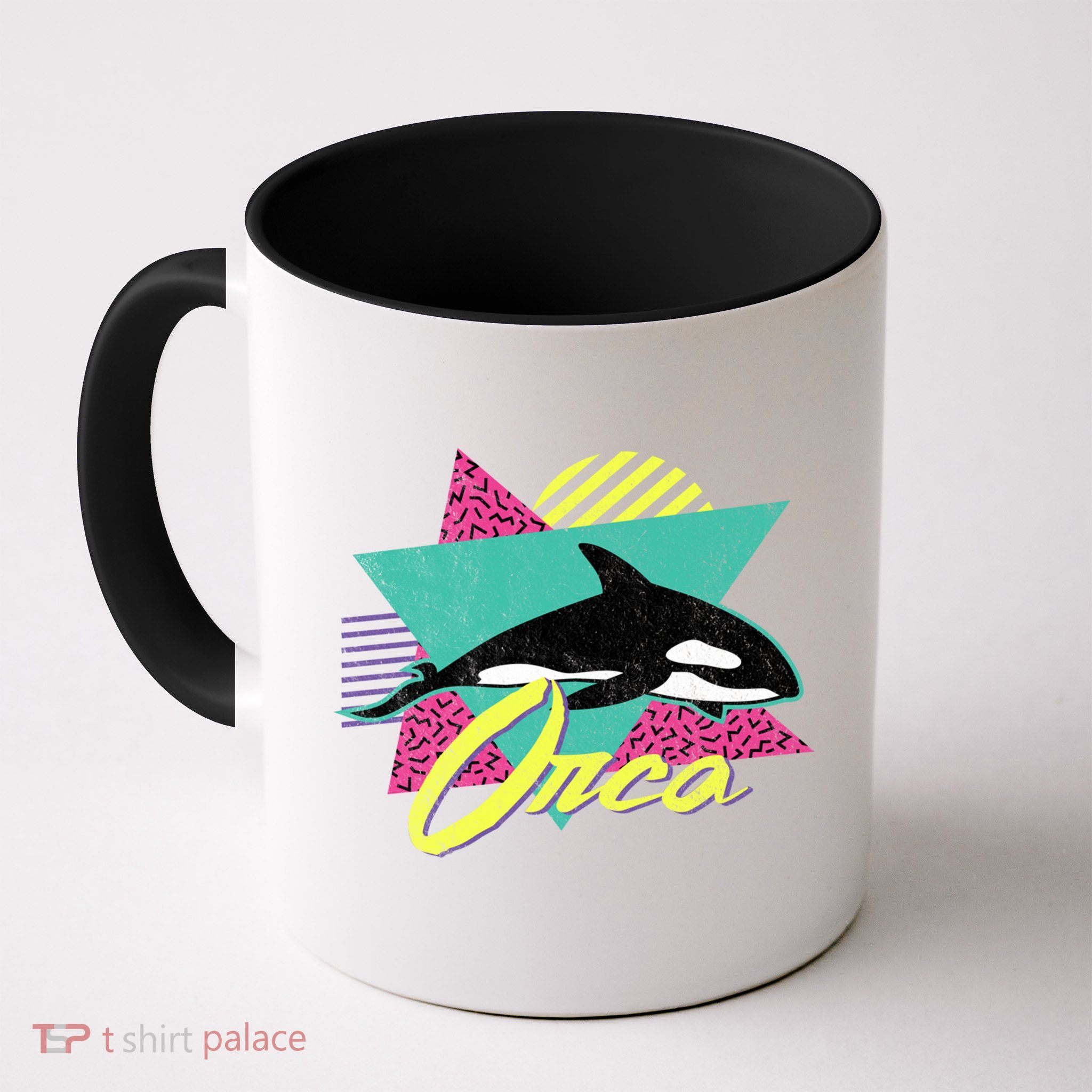 Vintage Retro 80s Or 90s Orca Killer Whale Gift Mug