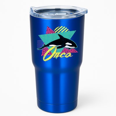 Vintage Retro 80s Or 90s Orca Killer Whale Gift Tumbler
