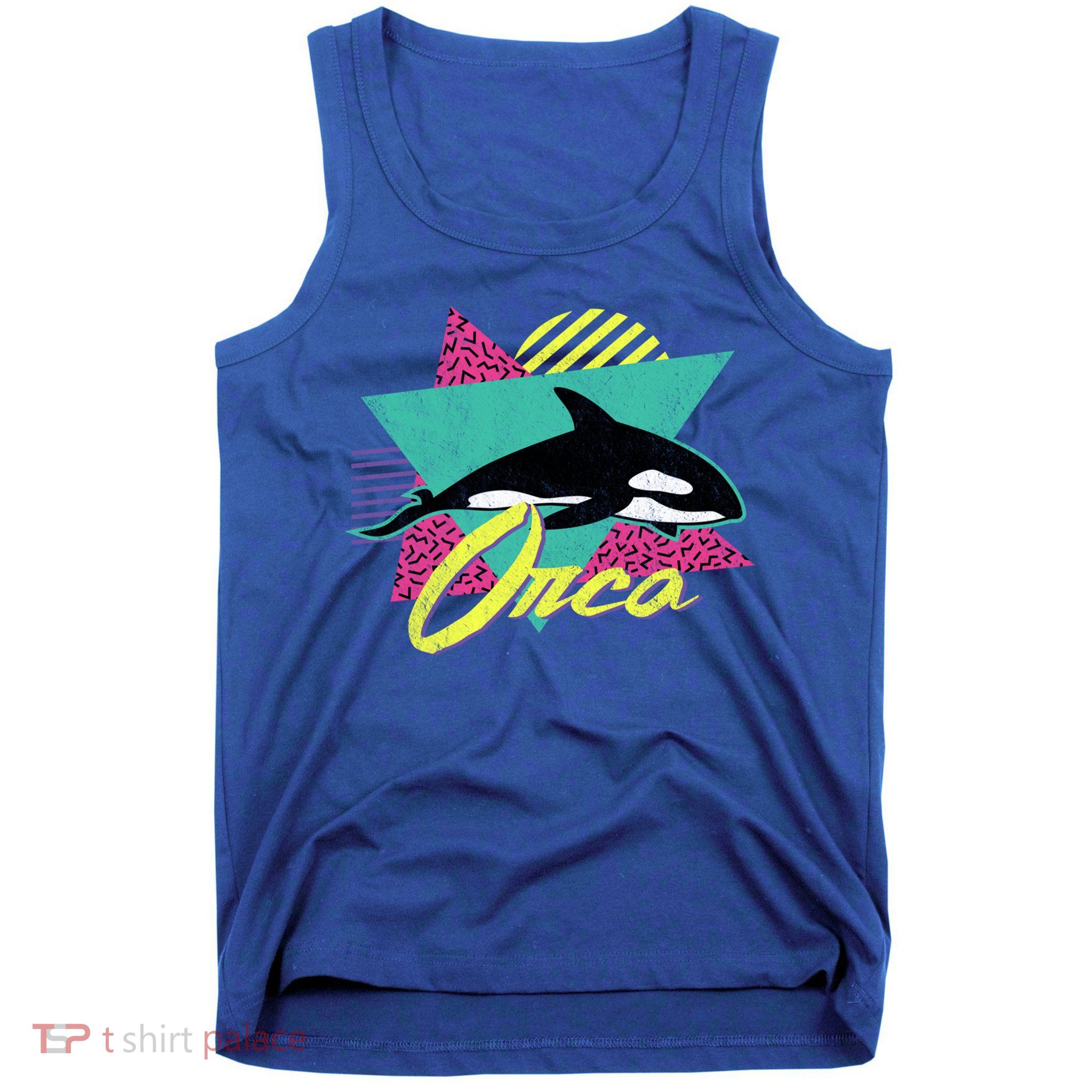 Vintage Retro 80s Or 90s Orca Killer Whale Gift Tank Top