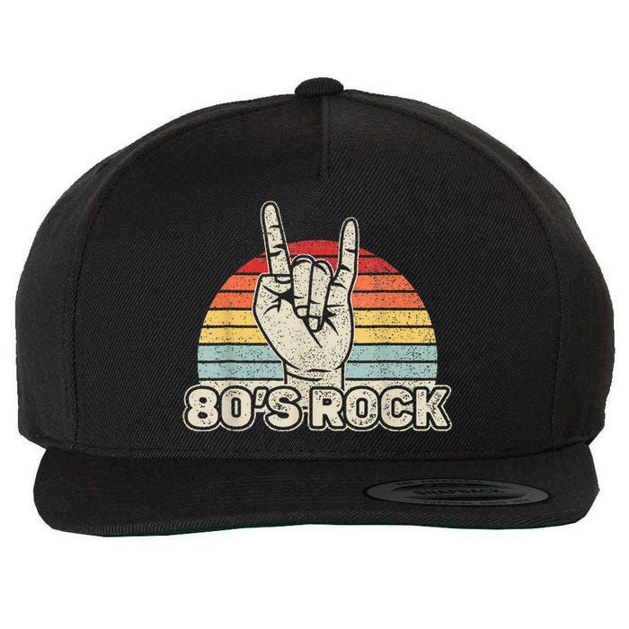 Vintage Retro 80S Rock Band 1980s Party Wool Snapback Cap