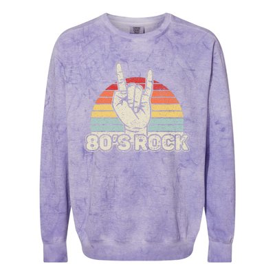 Vintage Retro 80s Rock Band Colorblast Crewneck Sweatshirt