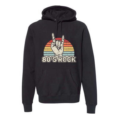 Vintage Retro 80s Rock Band Premium Hoodie