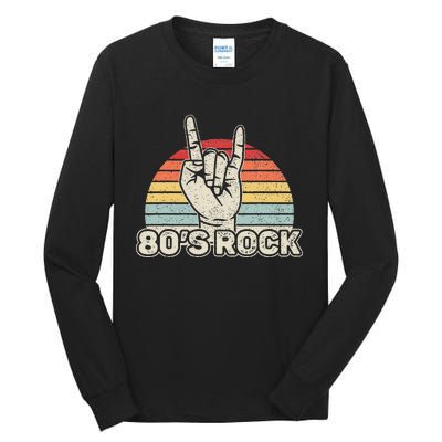 Vintage Retro 80s Rock Band Tall Long Sleeve T-Shirt