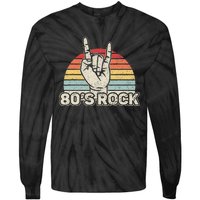 Vintage Retro 80s Rock Band Tie-Dye Long Sleeve Shirt