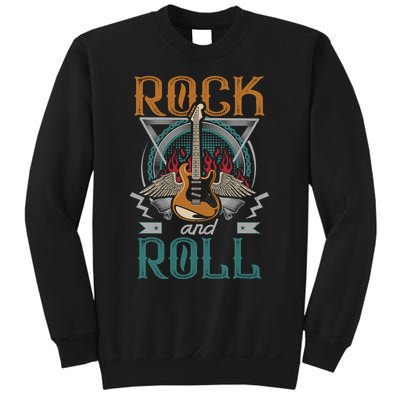 Vintage Retro 80s Rock & Roll Music Guitar Wings Sweatshirt