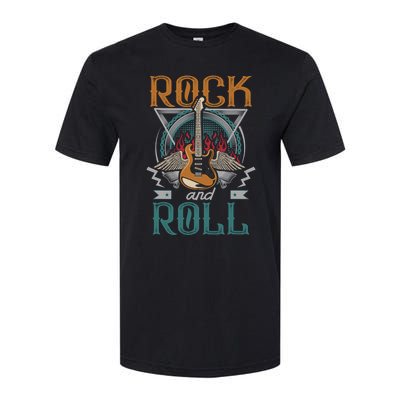 Vintage Retro 80s Rock & Roll Music Guitar Wings Softstyle® CVC T-Shirt