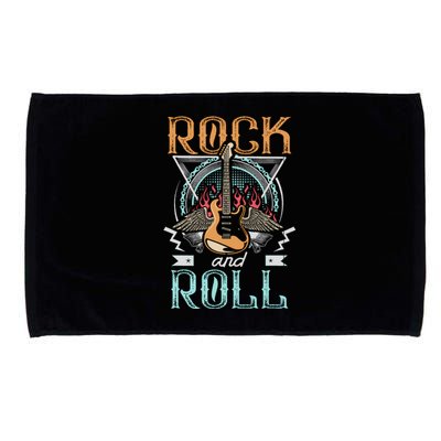 Vintage Retro 80s Rock & Roll Music Guitar Wings Microfiber Hand Towel