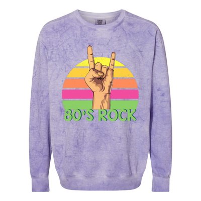 Vintage Retro 80's Rock Band Colorblast Crewneck Sweatshirt