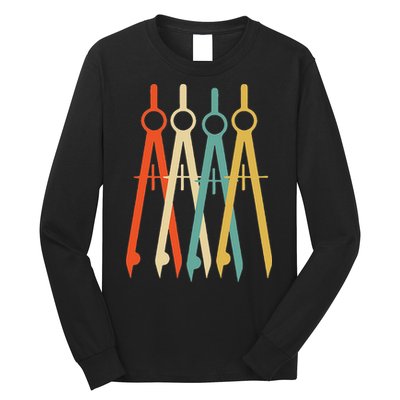 Vintage Retro Art Architect Architecture Long Sleeve Shirt