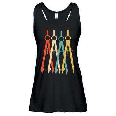 Vintage Retro Art Architect Architecture Ladies Essential Flowy Tank