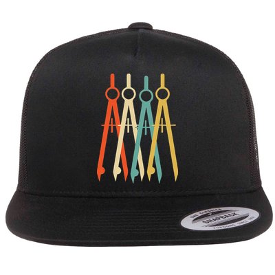 Vintage Retro Art Architect Architecture Flatbill Hat