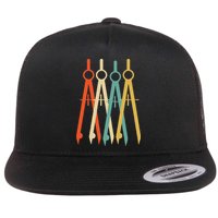Vintage Retro Art Architect Architecture Flatbill Hat