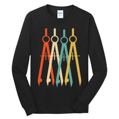 Vintage Retro Art Architect Architecture Tall Long Sleeve T-Shirt