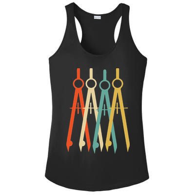 Vintage Retro Art Architect Architecture Ladies PosiCharge Competitor Racerback Tank