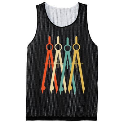 Vintage Retro Art Architect Architecture Mesh Reversible Basketball Jersey Tank