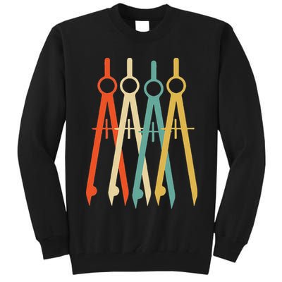 Vintage Retro Art Architect Architecture Tall Sweatshirt