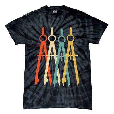 Vintage Retro Art Architect Architecture Tie-Dye T-Shirt
