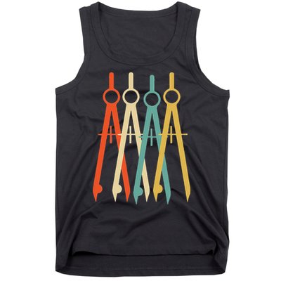 Vintage Retro Art Architect Architecture Tank Top