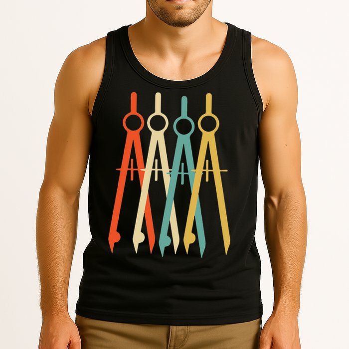 Vintage Retro Art Architect Architecture Tank Top