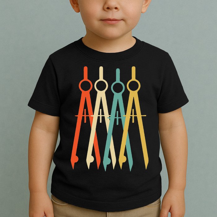 Vintage Retro Art Architect Architecture Toddler T-Shirt