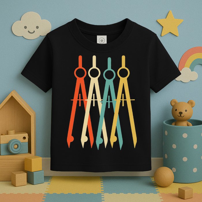 Vintage Retro Art Architect Architecture Toddler T-Shirt