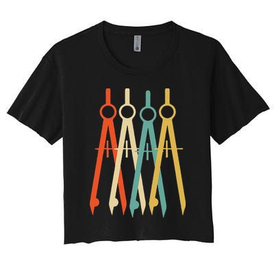 Vintage Retro Art Architect Architecture Crop Top