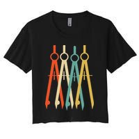 Vintage Retro Art Architect Architecture Crop Top