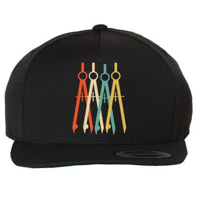 Vintage Retro Art Architect Architecture Wool Snapback Cap