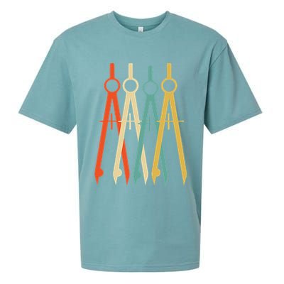 Vintage Retro Art Architect Architecture Sueded Cloud Jersey T-Shirt