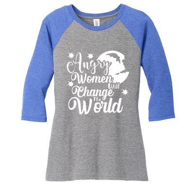 Vintage Rights Angry Will Change The World Cute Gift Women's Tri-Blend 3/4-Sleeve Raglan Shirt