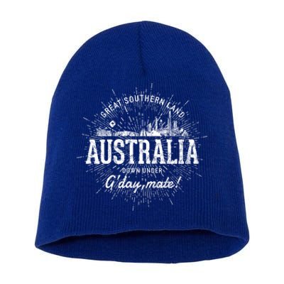 Vintage Retro Australia Gift Short Acrylic Beanie