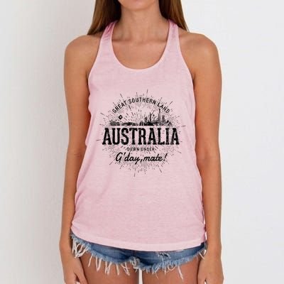 Vintage Retro Australia Gift Women's Knotted Racerback Tank