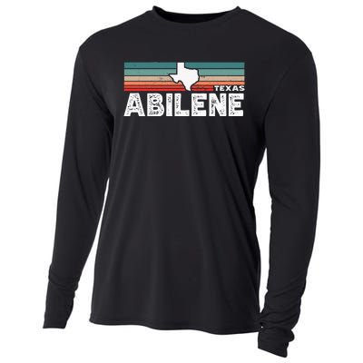 Vintage Retro Abilene Tx Tourist Native Texas State Cooling Performance Long Sleeve Crew