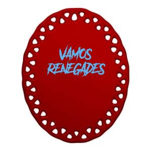 Vamos Renegades Arlington Football Tailgate Ceramic Oval Ornament