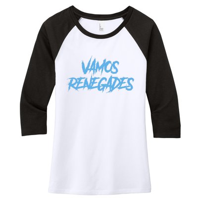 Vamos Renegades Arlington Football Tailgate Women's Tri-Blend 3/4-Sleeve Raglan Shirt