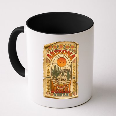 Vintage Retro Arizona Desert Vibes Travel Poster Mug