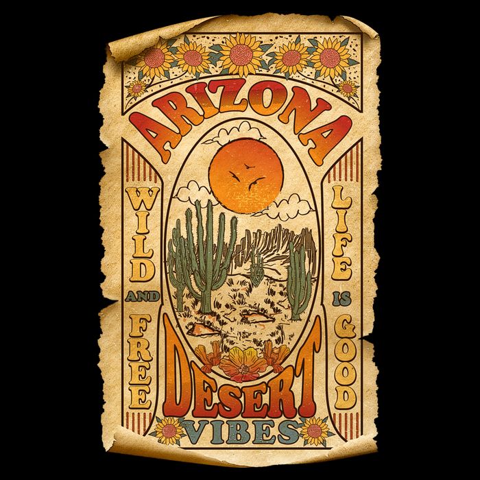 Vintage Retro Arizona Desert Vibes Travel Poster Mug