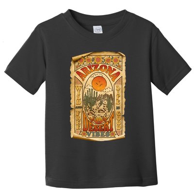 Vintage Retro Arizona Desert Vibes Travel Poster Toddler T-Shirt